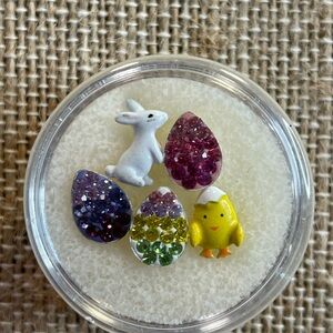 Origami Owl Easter Bunny and Chick Decorative Charm Set